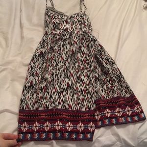 Maroon and Black patterned dress